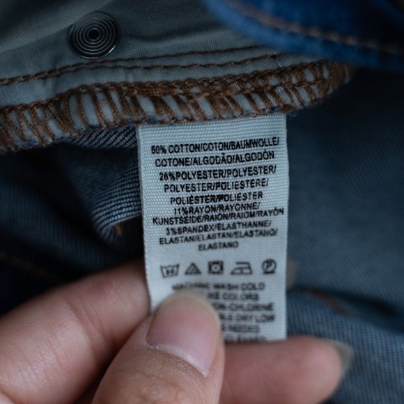 Free People Womens Great Heights Fray Distressed Skinny Jean Size 24 Blue - Picture 9 of 9